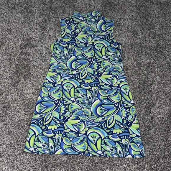 IBKUL JACKIE Green Navy Sleeveless Mock Golf Tennis Dress - Picture 6 of 6